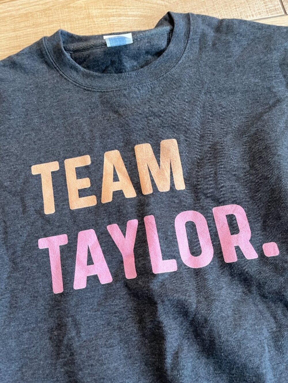 Womens Port & Company Grey "Team Taylor" Sweatshirt - M - Picture 2 of 4